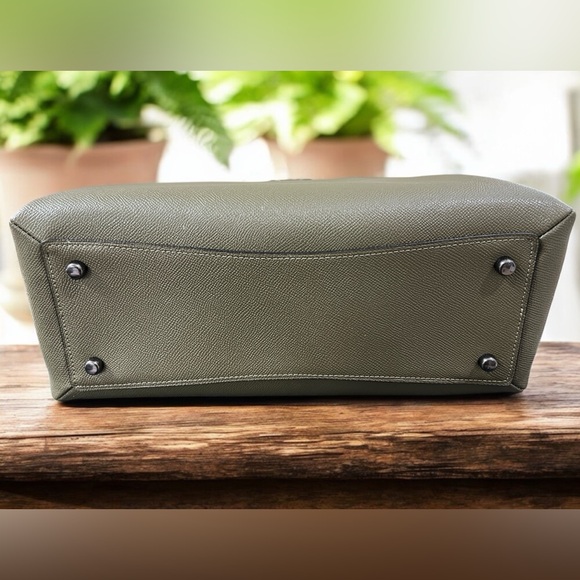 NWT Coach Leather LILLIE Carryall Satchel, Kelp Green $428 - Picture 5 of 10